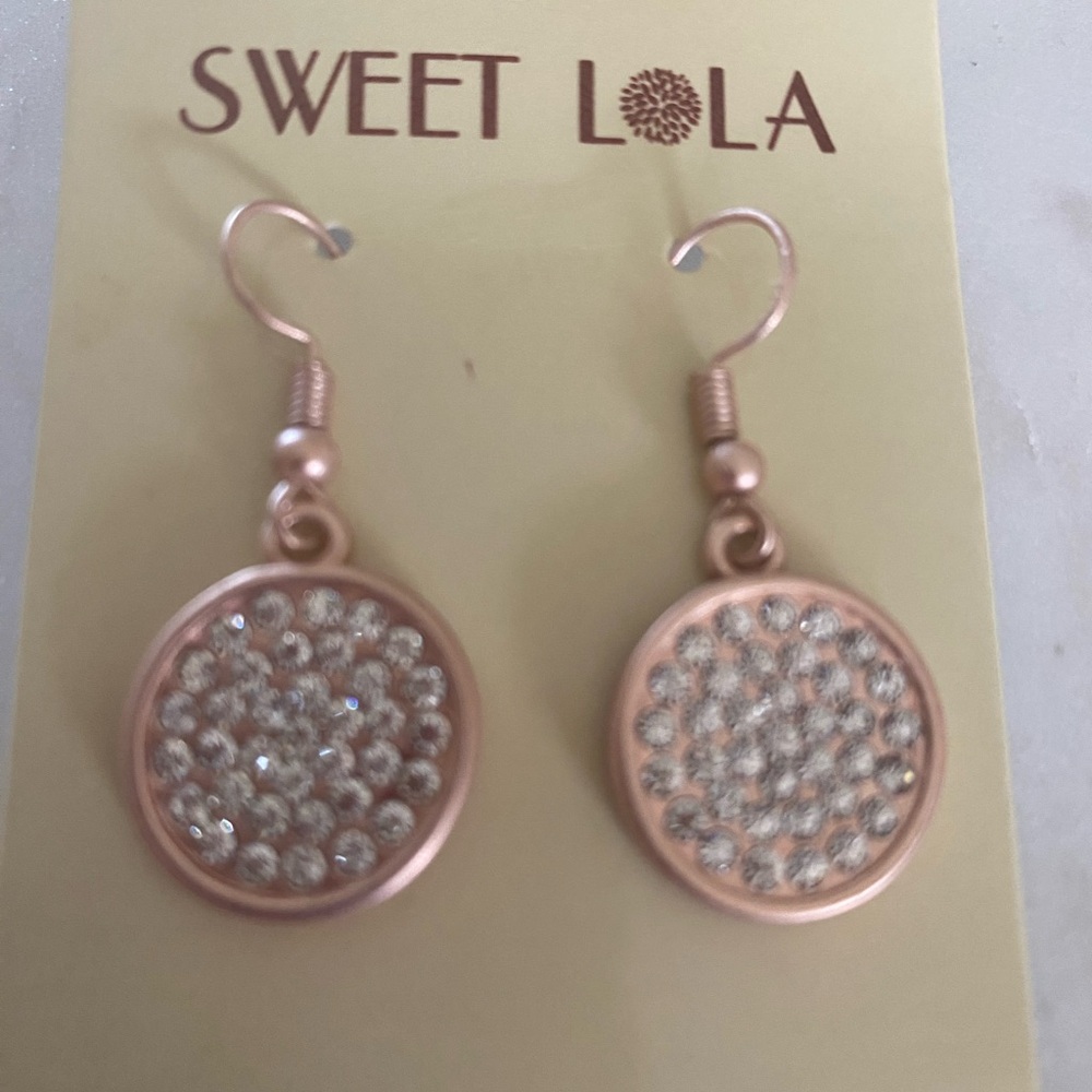 Sweet Lola Earrings NWT Rose Gold